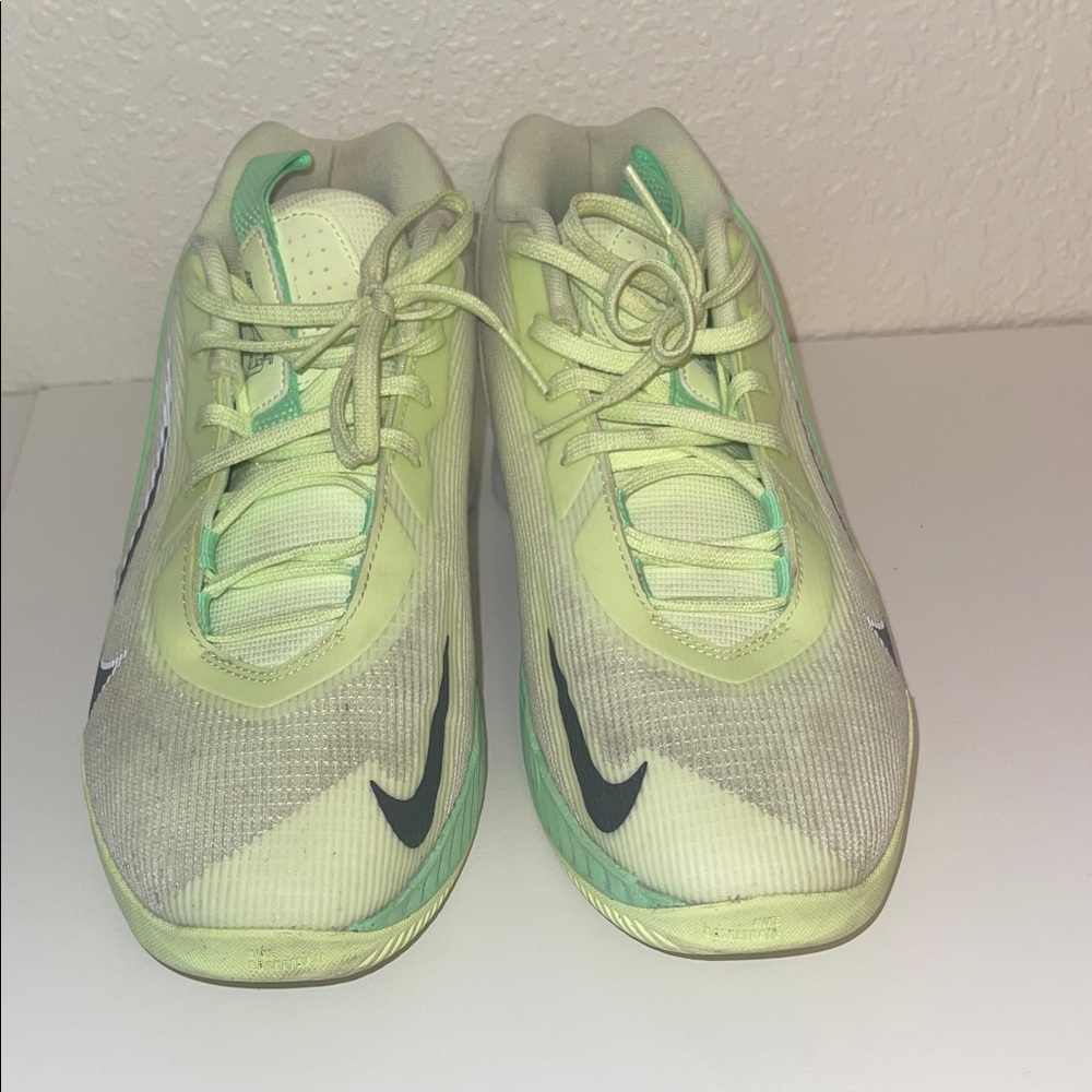 Lime Green NIKE basketball shoes